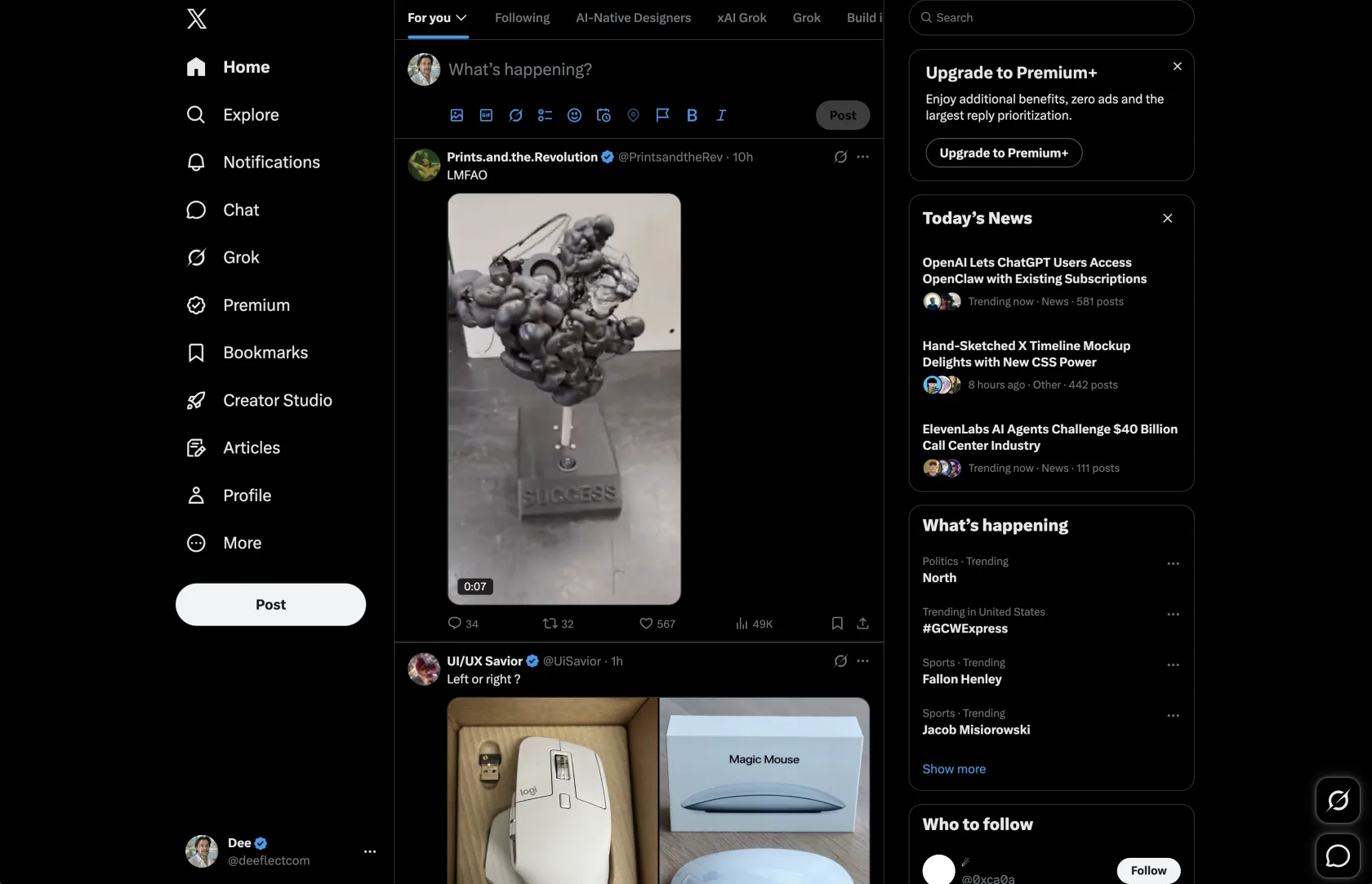 X before Doodler with the default interface